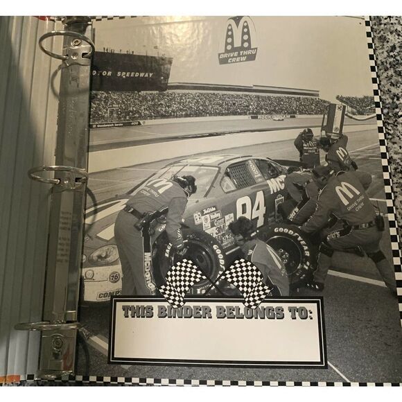 Bill Elliott Vintage 1998 Nascar Three Ring Binder 94 McDonalds Coca Cola 1.5 In - Picture 5 of 7